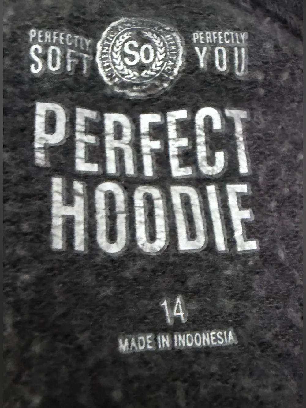 SO Charcoal Hooded Pullover with White Lace Detail